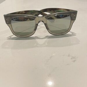 New Ray-Ban Olive Green Sunglasses withTranslucent Gray Frame